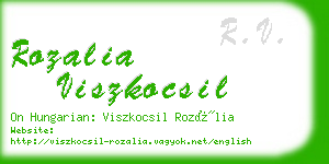 rozalia viszkocsil business card